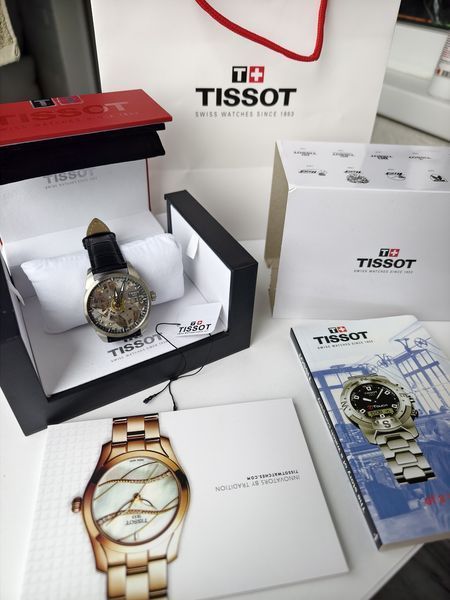 Чоловічий годинник Tissot T-Complication Squelette Mechanical T070.405.16.411.00 T070.405.16.411.00 фото