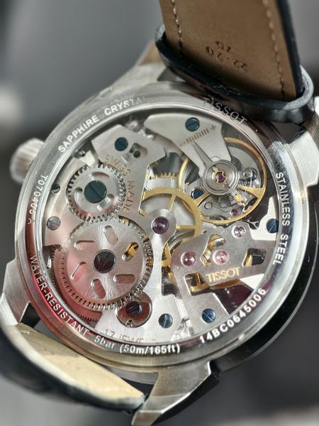Чоловічий годинник Tissot T-Complication Squelette Mechanical T070.405.16.411.00 T070.405.16.411.00 фото
