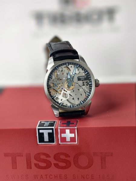 Чоловічий годинник Tissot T-Complication Squelette Mechanical T070.405.16.411.00 T070.405.16.411.00 фото